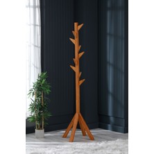 Hier Ahşap Ayaklı Askılık Portmanto Modern Elbise Askısı 175 cm  Ceviz - Meşe - Beyaz - Gri