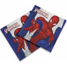 Örümcek Adam Temalı Temaya Uygun Baskılı Doğum Günü Peçetesi 20'li