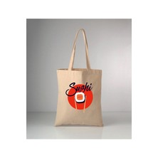 Giftora Sushi Baskılı Ham Bez 35X40 Omuz Çantası