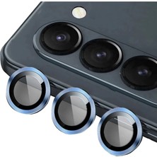 Magicool Samsung Galaxy Z Fold 5 Valdez Metal Kamera Lens - Mavi
