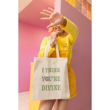 Giftora Divine Baskılı Bez Çanta