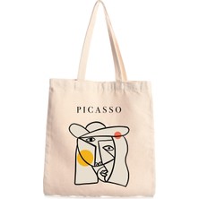 Giftora Picasso Baskılı Kanvas Bez Çanta