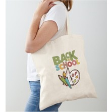 Giftora Back To School Baskılı Ham Bez Omuz