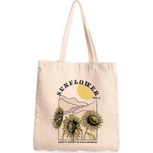 Giftora Sunflower Baskılı Kanvas Çanta