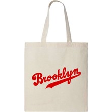 Giftora Brooklyn Baskılı Ham Bez Omuz Çantası 2