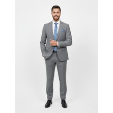 Presto Erkek 4 Drop Regülar Takım Elbise Gri 470-070