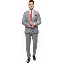 Presto Erkek 4 Drop Regülar Takım Elbise Gri 475-050