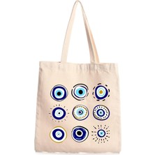 Giftora Nazar Boncuğu Kanvas Bez Çanta