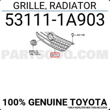 TŞT Toyota Corolla Ön Panjur Nikelaj 2002- (Oem No:  531111A903)