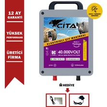 Cupgel Çita - Elektrikli Çit Makinesi (Gece/Gündüz Sensörlü) Ayı, Domuz Kovucu [Büyük Model]