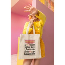 Giftora Happier Baby Baskılı Bez Çanta