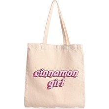 Giftora Cinnamon Girl Baskılı Kanvas Çanta