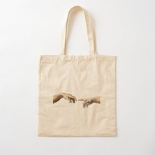 Giftora Adem'in Eli Tanrı'nın Eli Baskılı Bez Omuz