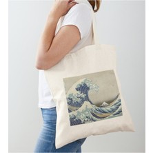 Giftora Deniz Tasarımlı Ham Bez Omuz Çantası