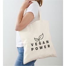Giftora Vegan Power Baskılı Ham Bez Omuz