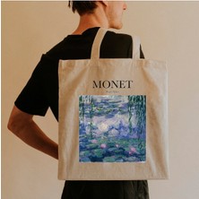 Giftora Claude Monet Water Lilies Bez Çanta