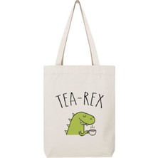 Giftora Tea - Rex Baskılı Ham Bez Omuz Çantası