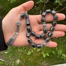 Tesbih Reyonu Yarma Efe Işlemeli Oltu Taşı Tesbih