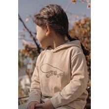 Cigit Kapşonlu Uzun Kollu T-Shırt 2-10 Yaş Ekru