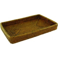Baolgi Hasır Spa Tepsisi Kahverengi 30x20x4 cm
