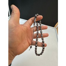Tesbih Reyonu 12'li Yarma Işlemeli Oltu Taşı Tesbih