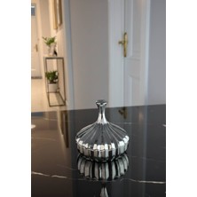 Rova Tr Lüks Dekoratif Kapaklı Cam Şekerlik – Çok Amaçlı Ev Aksesuarı