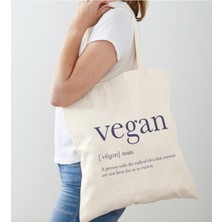 Giftora Vegan Anlamlı Ham Bez Omuz Çantası