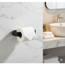 UG Home Siyah Lamalı Açık Tuvalet Kağıtlığı Yapışkanlı
