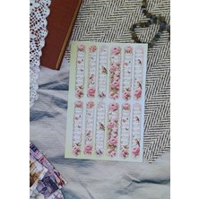 One Little Happiness Çiçek Washi Sticker Seti – (Ajanda, Defter, Bullet Journal , Scrabook)