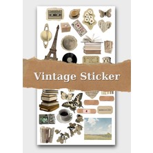 One Little Happiness Vintage Sticker Planner Ajanda Bullet Journal Için Uygun Set