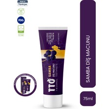 TTO Samba Diş Macunu 75 gr SLS İçermeyen Nane Aromalı Bitkisel Ekstraktlı Nefes Ferahlatıcı