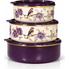 PR Home Fiorella Emaye Üçlü Saklama Seti