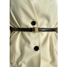 Moda Aksa %100 Deri Celine Kemer Kahve
