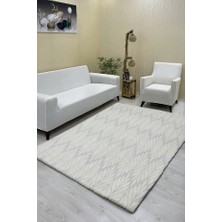 Yaprak Model Welsoft Halı Örtüsü Krem Renk - 160 x 230