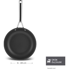 Karaca Plasma Steel 316+ 3Ply Yanmaz Yapışmaz Çelik Tava 28 cm
