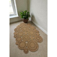 MaVaux Vellum Doğal Hasır Jüt Kilim El Dokuması Özell Tasarım Salon Yatak Odası Koridor Kullanıma Uygun