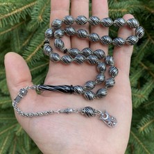 Tesbih Reyonu Kalabalık Işlemeli Oltu Taşı Tesbih