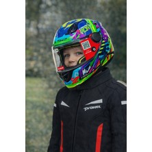 LS2 Kıd Svent Mavi-Yeşil Çocuk Kask