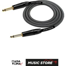 Kirlin Enstrüman Kablosu IWB-201BFG-6 Metre Gümüş Siyah