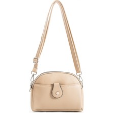 Morpelikan Kadın Suni Deri Ayarlanabilir Çapraz Askılı 4 Bölmeli Mıknatıs Toka Detaylı  Omuz Çantası