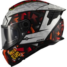 Axxis Motosiklet Kaskı Hawk Evo Sv Sketchbook B2 Motorcu Kask