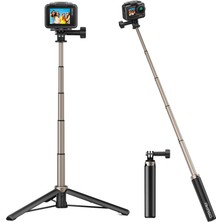 Akaso 60 cm Uzatılabilir Selfie Çubuğu ve Tripod Standı Aksiyon Kamera Aksesuarı