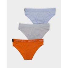 GOST LİRİA - Soft Stone Kadın Slip  3 Lü Paket - Çok Renkli