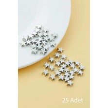 New Obsessions Dıy Takı Yapım Malzemesi 25 Parça Altın Kaplama Yıldız Ara Aparatı- Nikel