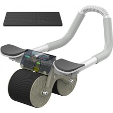 Supertrend Ab-04 Ab Roller Dirsek Destekli Karın Çalıştırıcı, Otomatik Geri Tepme Özellikli, Diz Matlı Karın Kası Çalıştırıcı, Erkekler ve Kadınlar Için, Karın Kası Antrenmanı, Çift Tekerlekli