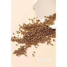 New Obsessions Dıy Takı Yapım Malzemesi 700 Parça 0,2 cm Kum Boncuk - Bronz