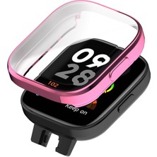 Maks Technology Redmi Watch 3 360 Derece Korumalı Kasa ve Ekran Koruyucu Mkst Watch Gard 30 - Pembe