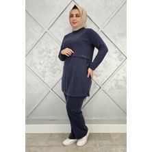 Pys Giyim Kadın Taş Detalı Bağcıklı Tesettür Takım