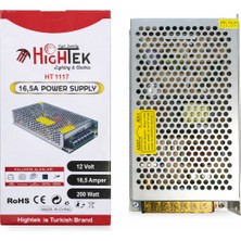 12V 16.5A Metal Kasa Güç Kaynağı – IP20 200W Trafo Adaptör – LED / Cctv / Elektronik