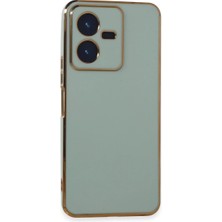 Magicool Vivo Y22 2022 Kılıf Volet Silikon - Açık Yeşil